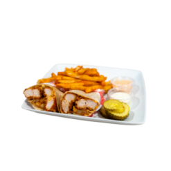 #8 - Chicken Tender Wrap with fries